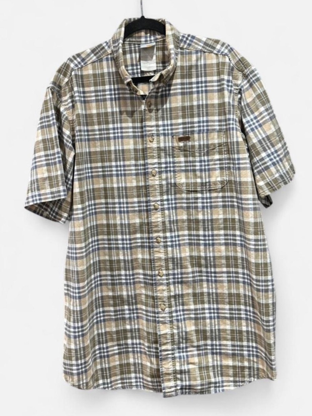 Vintage Carhartt Short-Sleeve Plaid Button-Down Shirt